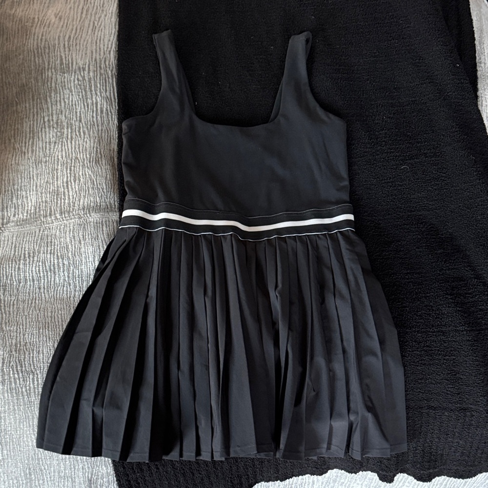 Women’s Black Pleated Athletic Dress
